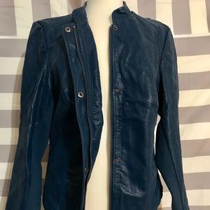 Torrid women’s faux leather jacket 2 dark blue